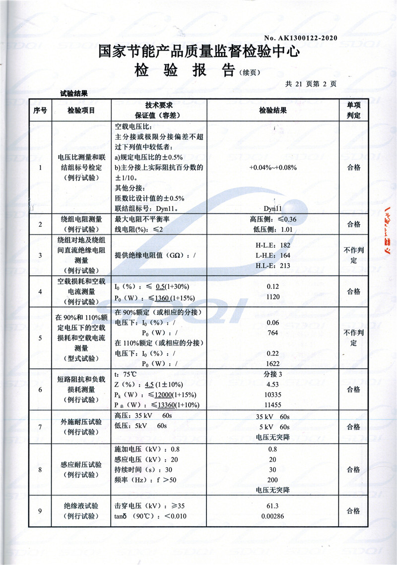 高低压试验报告-S11-1250友好友好友好油浸式变压器-2.jpg